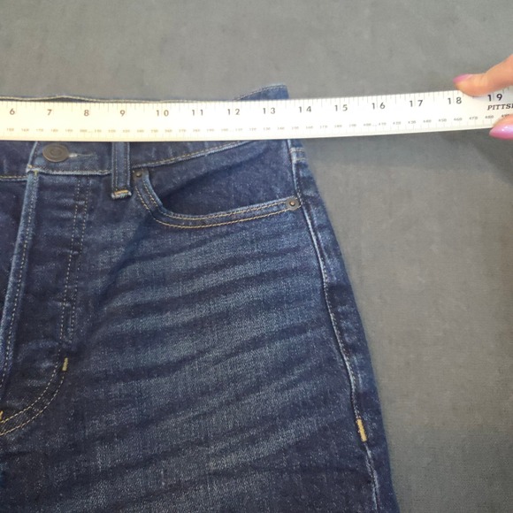 Banana Republic The Straight J Jeans Womens 27 Dark Wash Button Fly - Picture 3 of 12